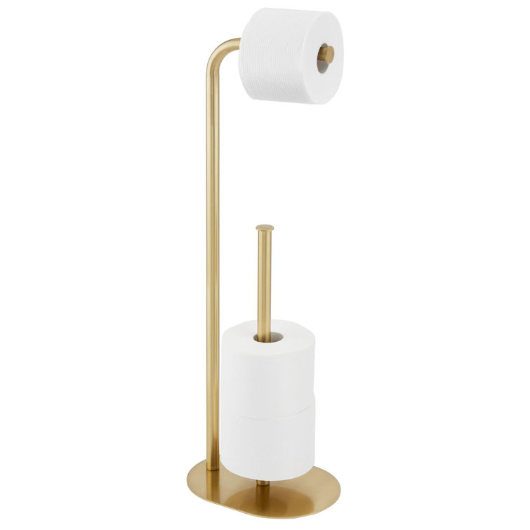 mDesign Toilet Paper Holder with 3 Rolls Freestanding & Reviews Wayfair